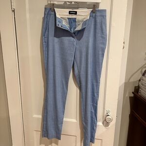 Express Blue Columnist Mid Rise Dress Pants 10 L